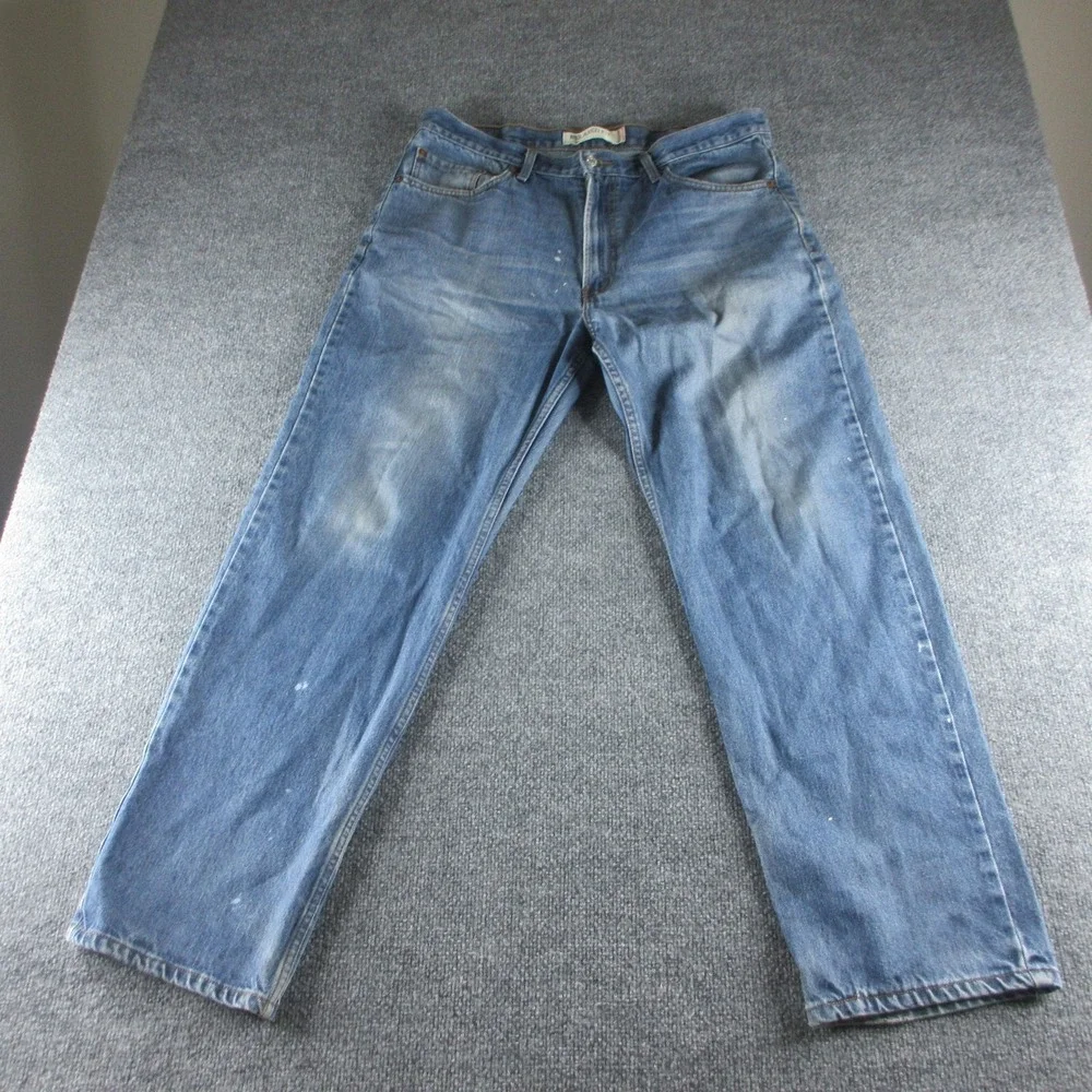 Levis 550 Jeans Mens 38x32 Blue Relaxed Tapered Medium Wash Denim Workwear Pants